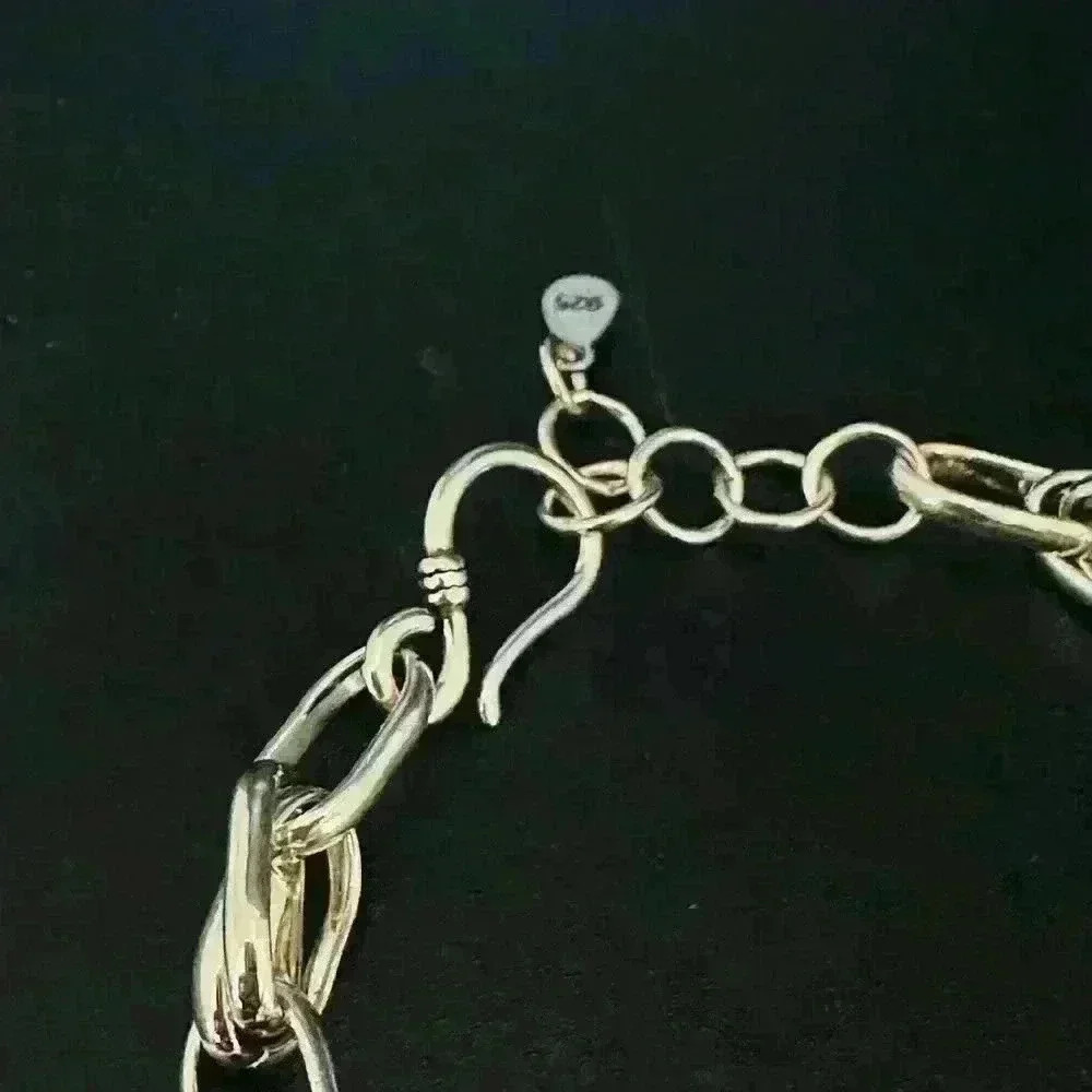 Chunky heart charm bracelet with smile charm ๐ - Picture 2 of 3